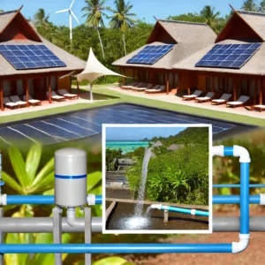 Tropical resort power and water supply